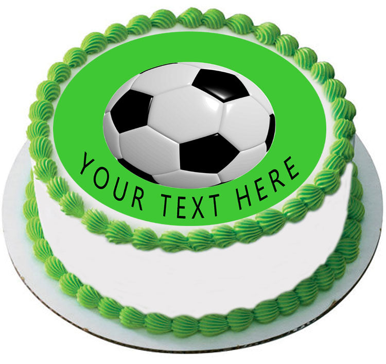 SOCCER BALL - Edible Cake Topper, Cupcake Toppers, Strips