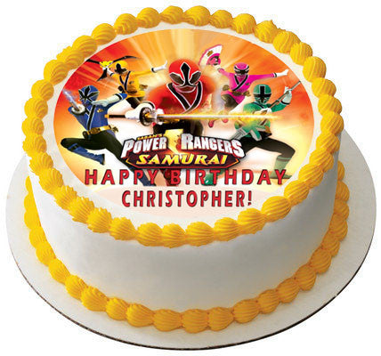 Power Rangers Samurai Edible Birthday Cake Topper OR Cupcake Topper, Decor - Edible Prints On Cake (Edible Cake &Cupcake Topper)