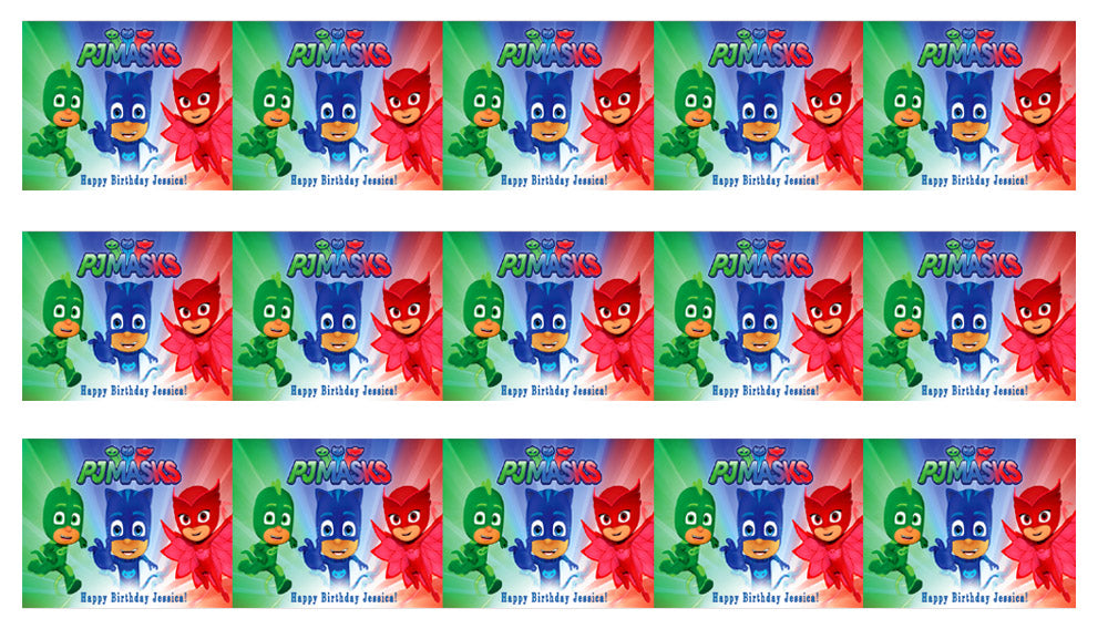 PJ MASKS (Nr3) - Edible Cake Topper OR Cupcake Topper, Decor