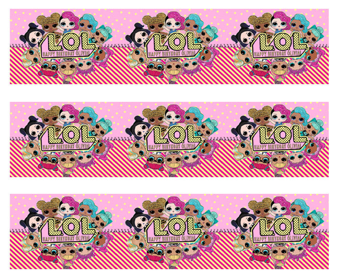 Lol Suprise Dolls (Nr3) - Edible Cake Topper, Cupcake Toppers, Strips