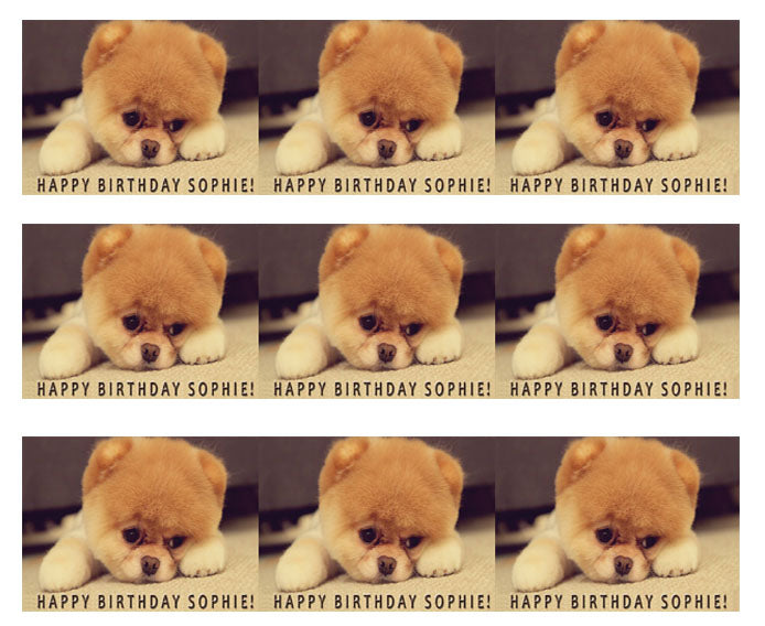 Puppy - Edible Cake Topper OR Cupcake Topper, Decor
