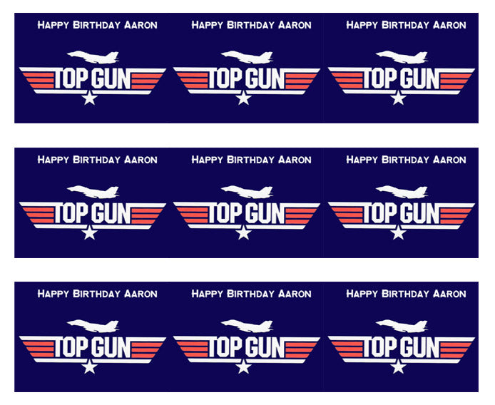 Top Gun - Edible Cake Topper OR Cupcake Topper, Decor