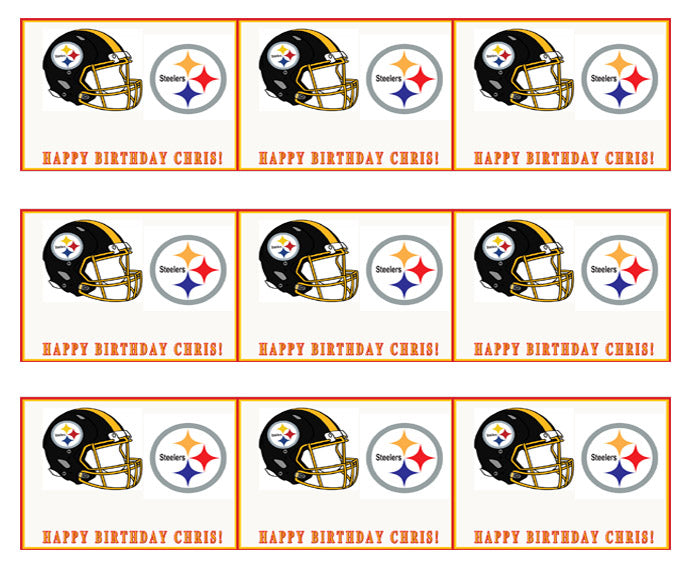 Pittsburgh Steelers - Edible Cake Topper OR Cupcake Topper, Decor