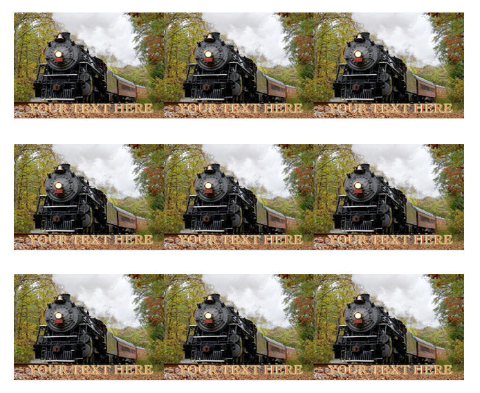 Train (Nr1) - Edible Cake Topper, Cupcake Toppers, Strips