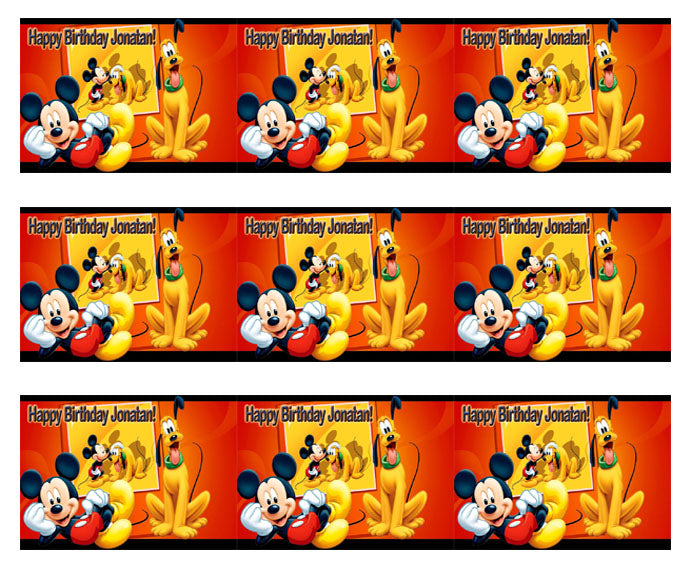 Mickey and Pluto - Edible Cake Topper OR Cupcake Topper, Decor