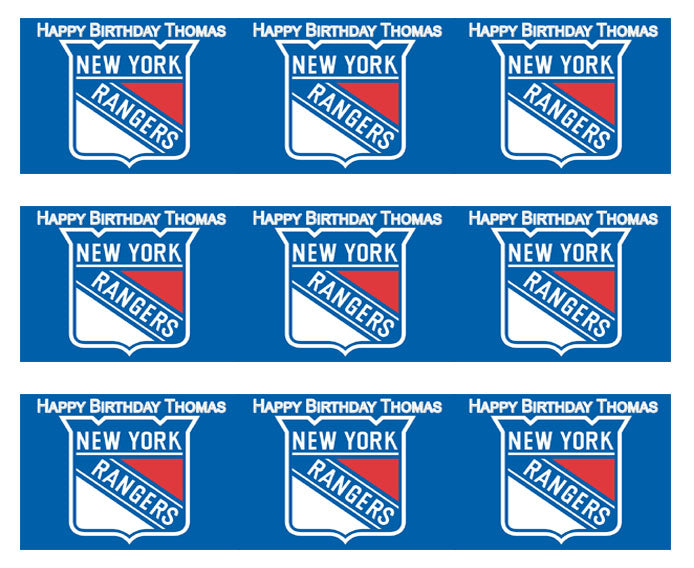 New York Rangers - Edible Cake Topper OR Cupcake Topper, Decor