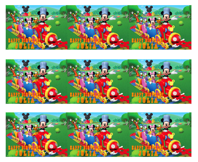 Mickey Mouse Clubhouse Train - Edible Cake Topper OR Cupcake Topper, Decor