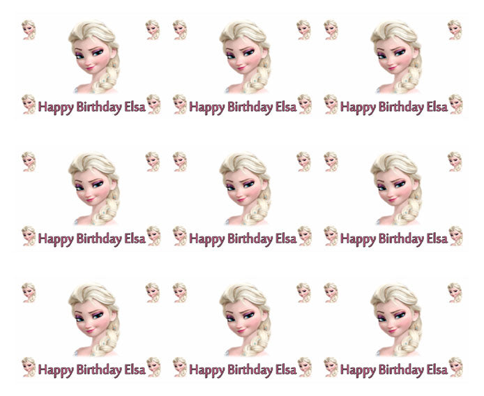 Frozen Elsa Face (Nr2) - Edible Cake Topper OR Cupcake Topper, Decor