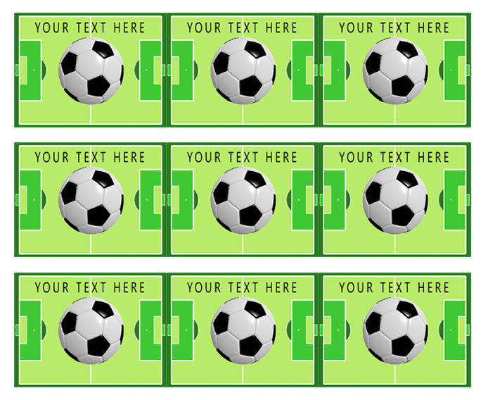 SOCCER BALL - Edible Cake Topper, Cupcake Toppers, Strips