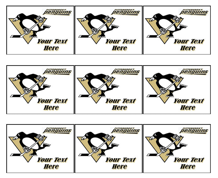 Pittsburgh Penguins - Edible Cake Topper OR Cupcake Topper, Decor