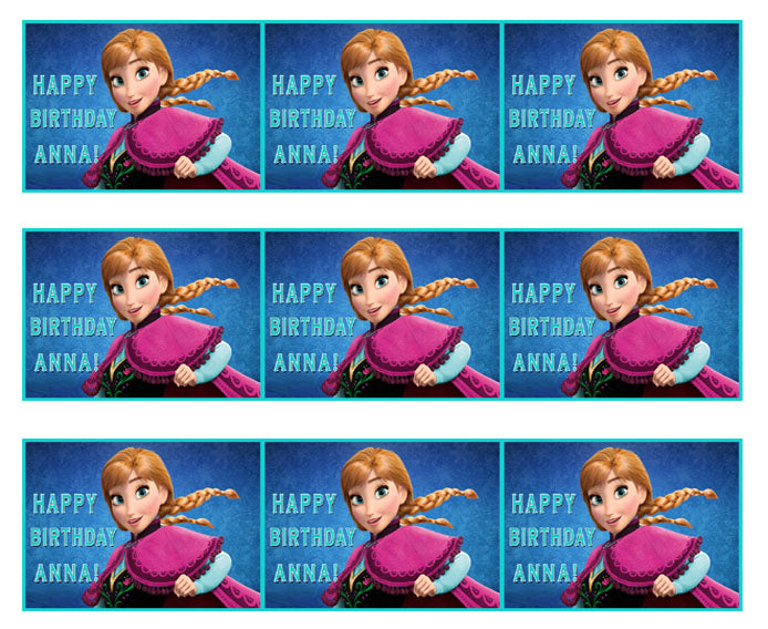 FROZEN Anna - Edible Cake Topper OR Cupcake Topper, Decor