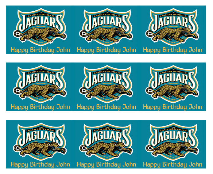 Jacksonville Jaguars - Edible Cake Topper OR Cupcake Topper, Decor