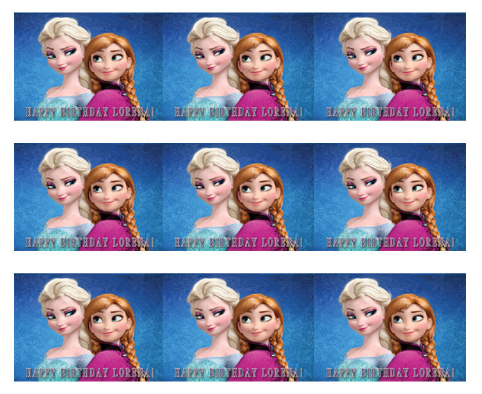 FROZEN Anna and Elsa - Edible Cake Topper OR Cupcake Topper, Decor