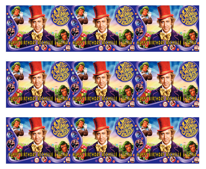 Willy Wonka - Edible Cake Topper OR Cupcake Topper, Decor