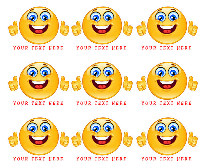 Thumb Up Emoji - Edible Cake Topper, Cupcake Toppers, Strips