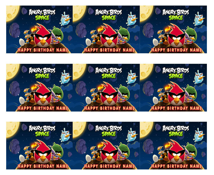 Angry Birds Space - Edible Cake Topper, Cupcake Toppers, Strips