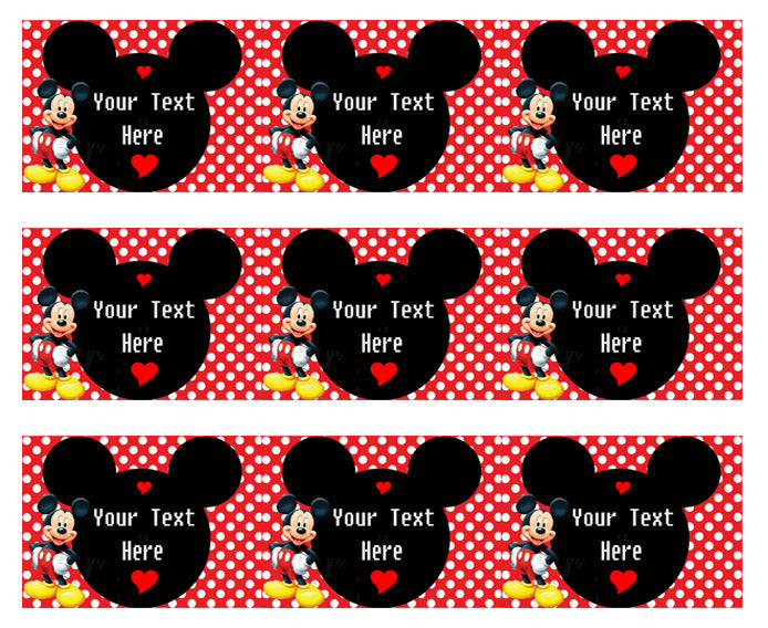 Mickey Mouse Inspired - Edible Cake Topper OR Cupcake Topper, Decor