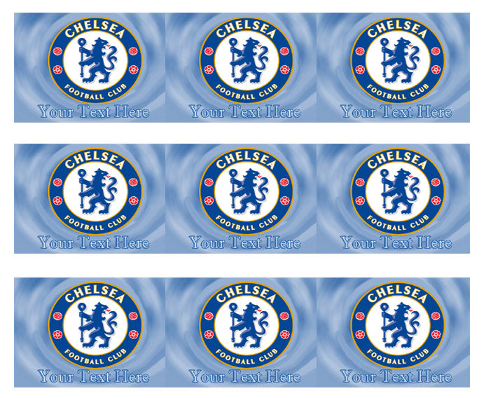 Chelsea Football Club - Edible Cake Topper, Cupcake Toppers, Strips