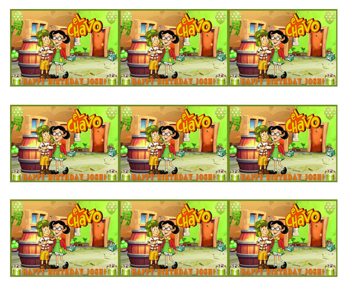 El Chavo del Ocho - Edible Cake Topper, Cupcake Toppers, Strips