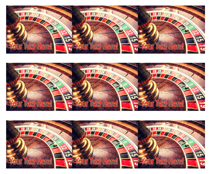 Roulette wheel in casino - Edible Cake Topper, Cupcake Toppers, Strips