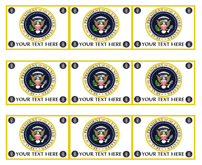 President Seal - Edible Cake Topper, Cupcake Toppers, Strips