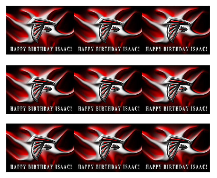 ATLANTA FALCONS (Nr2) - Edible Cake Topper, Cupcake Toppers, Strips