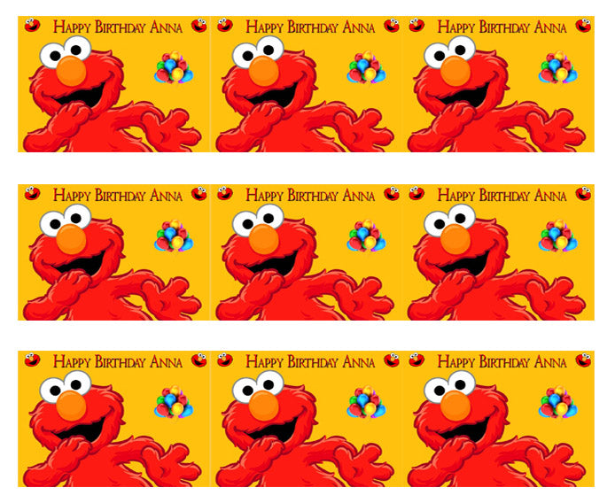 Elmo - Edible Cake Topper, Cupcake Toppers, Strips