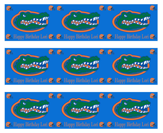 Florida Gators - Edible Cake Topper, Cupcake Toppers, Strips