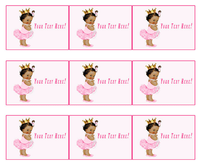 Baby Girl Afro Puffs - Edible Cake Topper, Cupcake Toppers, Strips