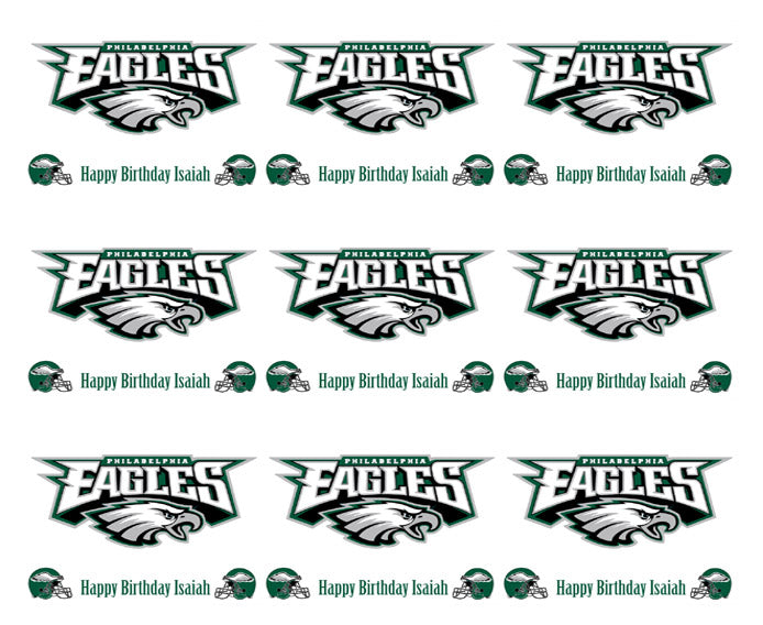 Philadelphia Eagles - Edible Cake Topper OR Cupcake Topper, Decor