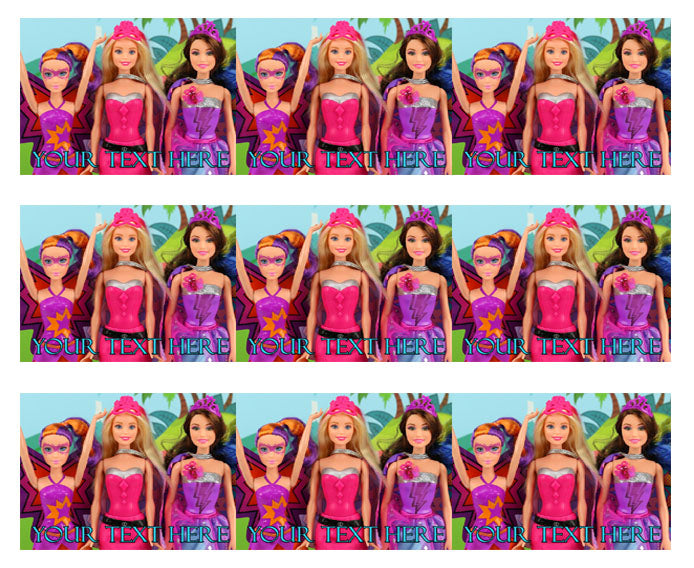 Barbie Princess Power - Edible Cake Topper, Cupcake Toppers, Strips