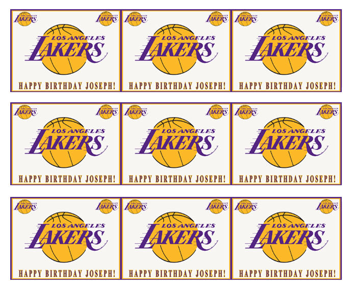 Los Angeles LA Lakers - Edible Cake Topper OR Cupcake Topper, Decor