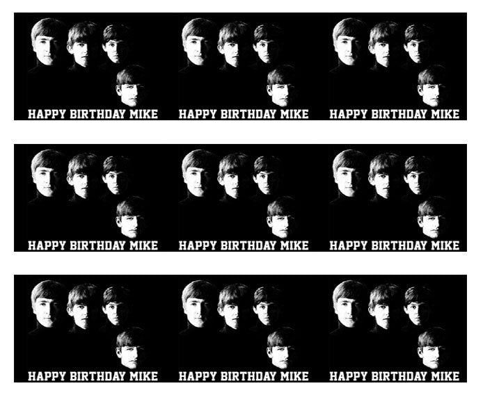 Beatles - Edible Cake Topper, Cupcake Toppers, Strips