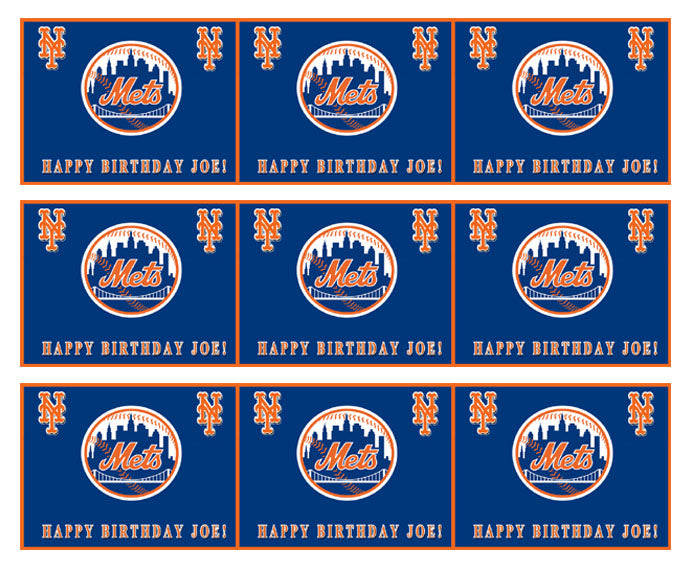 New York Mets - Edible Cake Topper OR Cupcake Topper, Decor