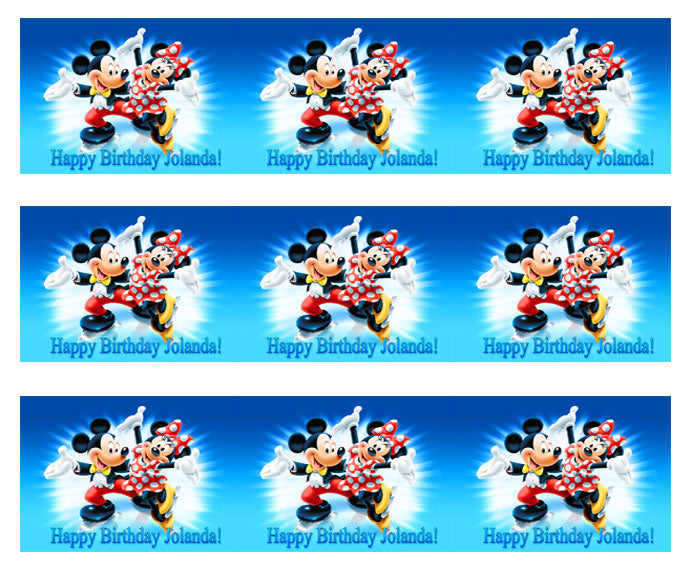 Mickey and Minnie - Edible Cake Topper OR Cupcake Topper, Decor