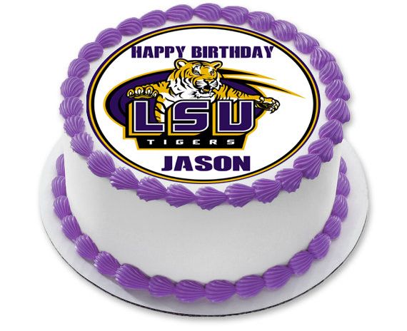 LSU Louisiana State University - Edible Cake Topper OR Cupcake Topper