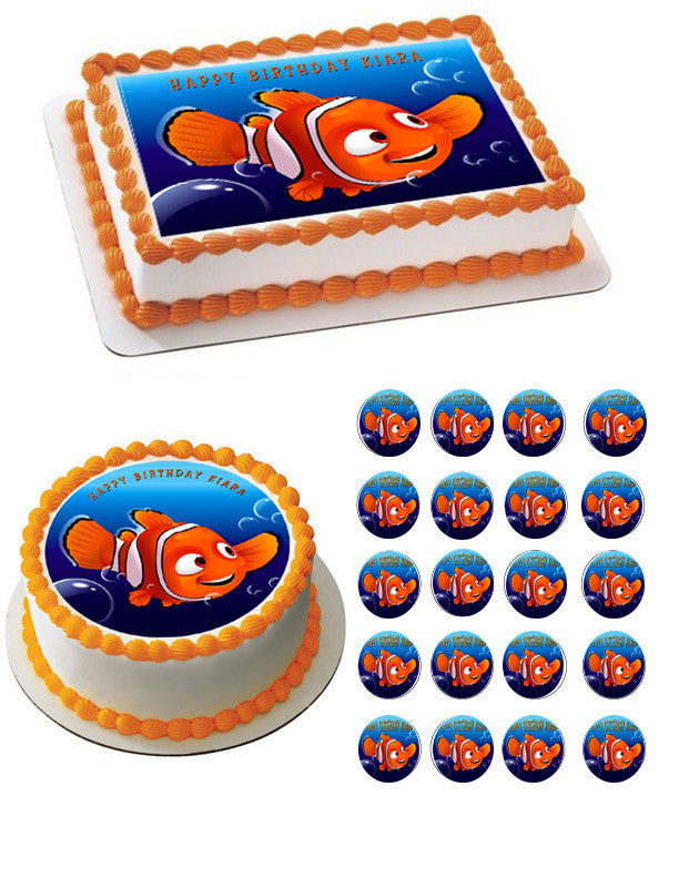 NEMO (Nr2) - Edible Birthday Cake Topper OR Cupcake Topper, Decor