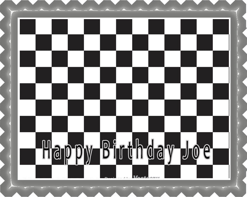 Chess Board - Edible Cake Topper OR Cupcake Topper, Decor