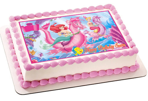 ARIEL THE LITTLE MERMAID (Nr2) - Edible Cake Topper, Cupcake Toppers, Strips