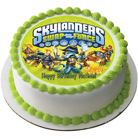 Skylanders Swap Force 2 Edible Birthday Cake Topper OR Cupcake Topper, Decor - Edible Prints On Cake (Edible Cake &Cupcake Topper)